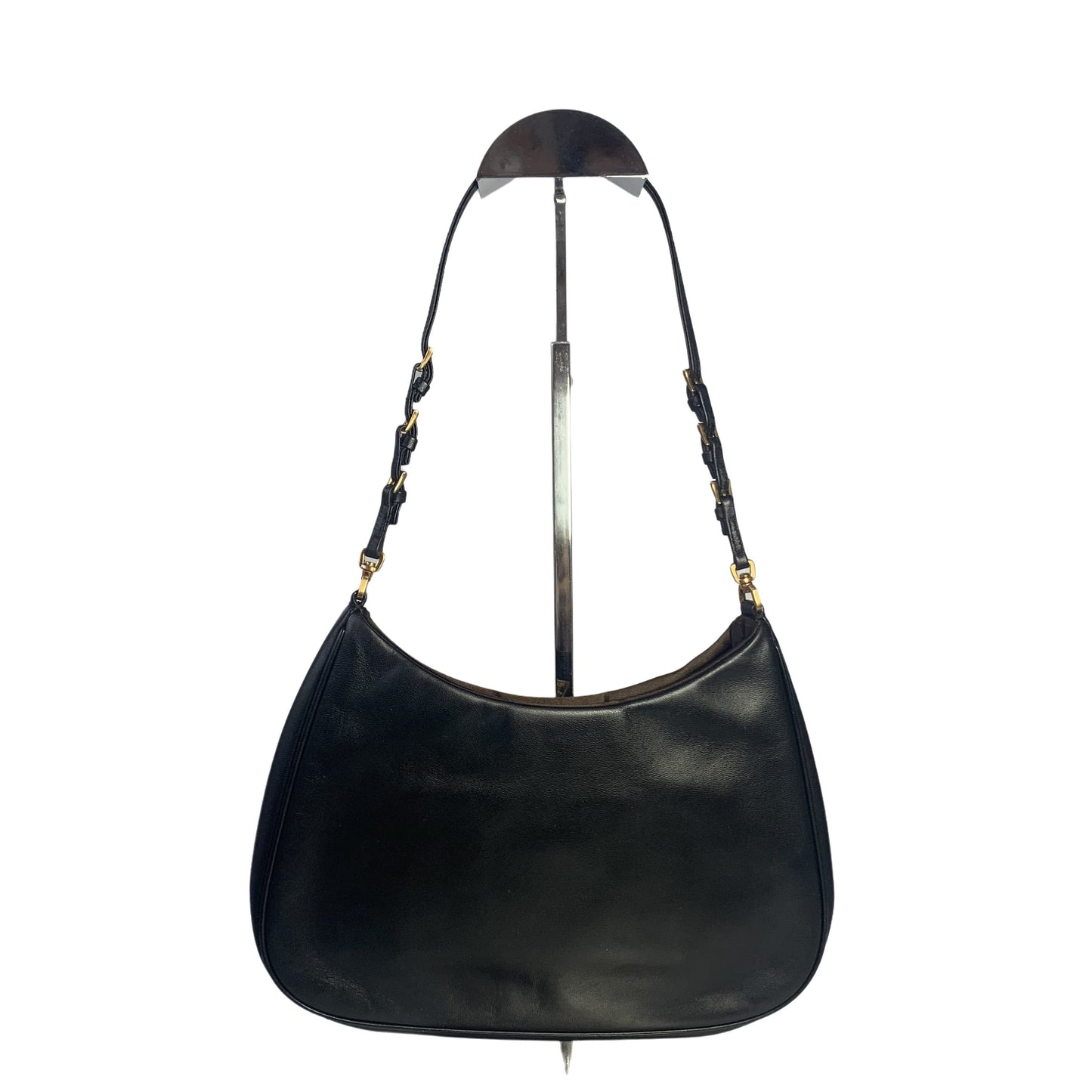 Prada Cleo Vintage Black Leather Gold Hardware