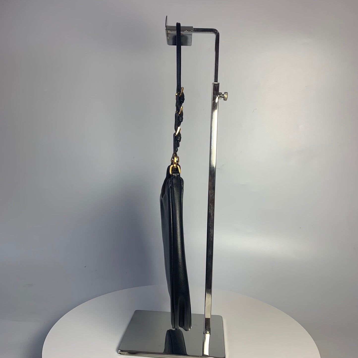 Prada Cleo Vintage Black Leather Gold Hardware