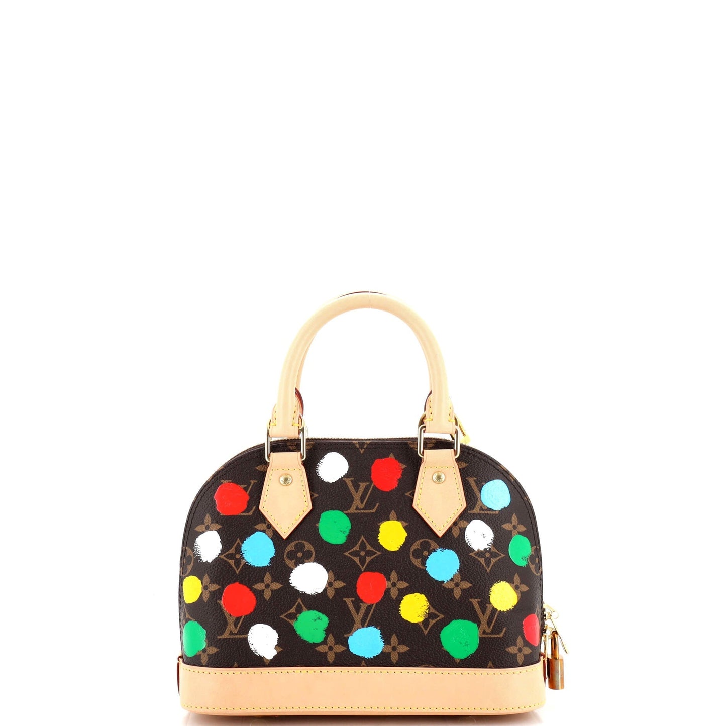 Louis Vuitton Alma Handbag Yayoi Kusama Painted Dots Monogram Canvas BB