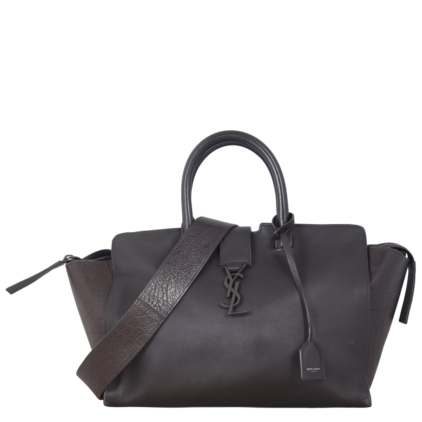 Saint Laurent Downtown Cabas Croc-Embossed
