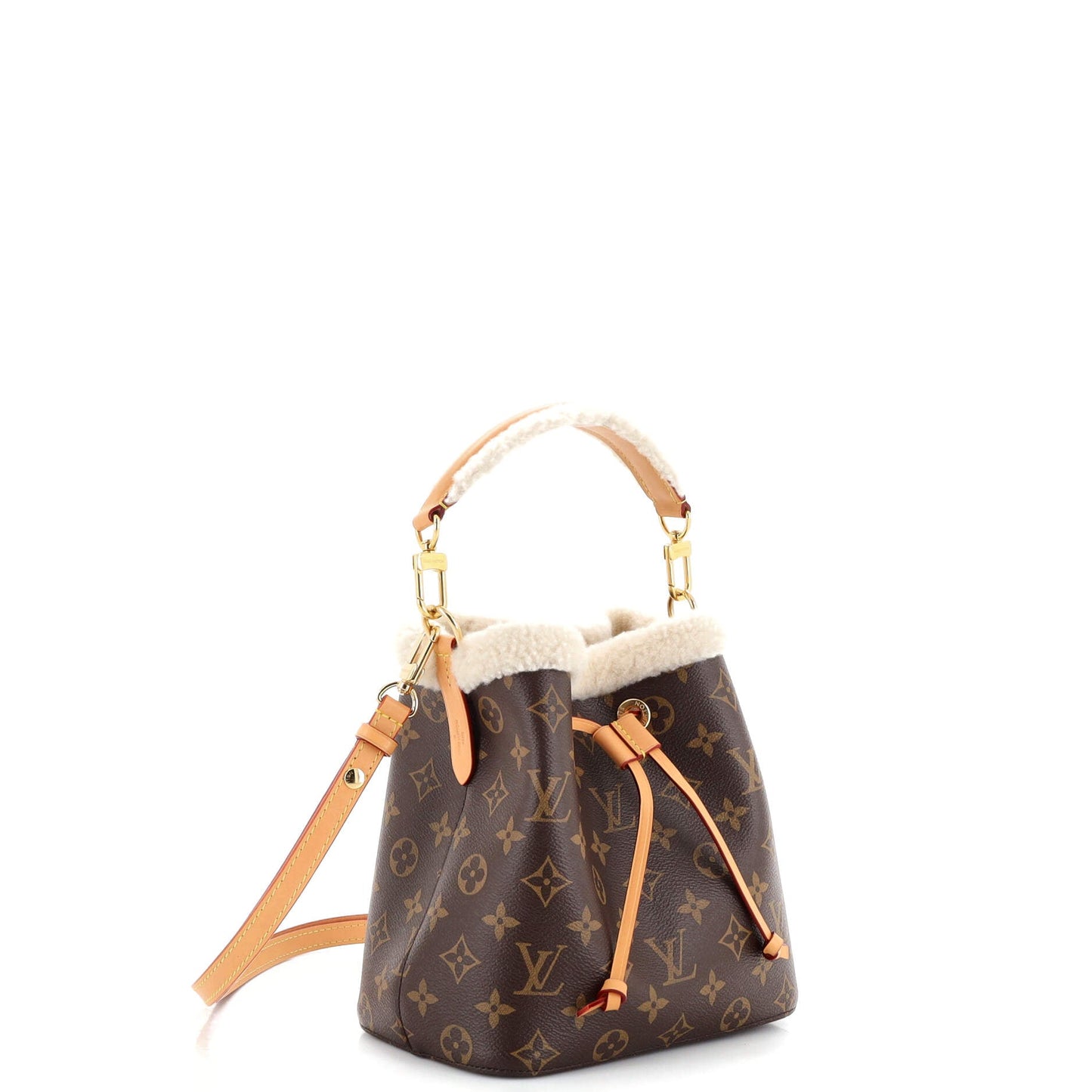 Louis Vuitton NeoNoe Handbag Monogram Canvas with Shearling BB