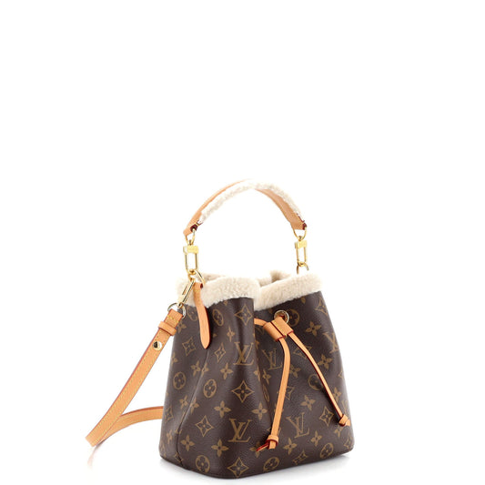 Louis Vuitton NeoNoe Handbag Monogram Canvas with Shearling BB