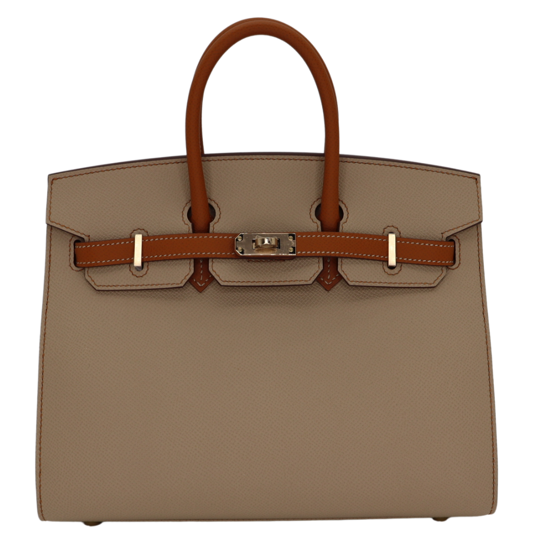 Hermes25cm Birkin Sellier HSS Trench/ Gold Epsom Leather Permabrass Hardware