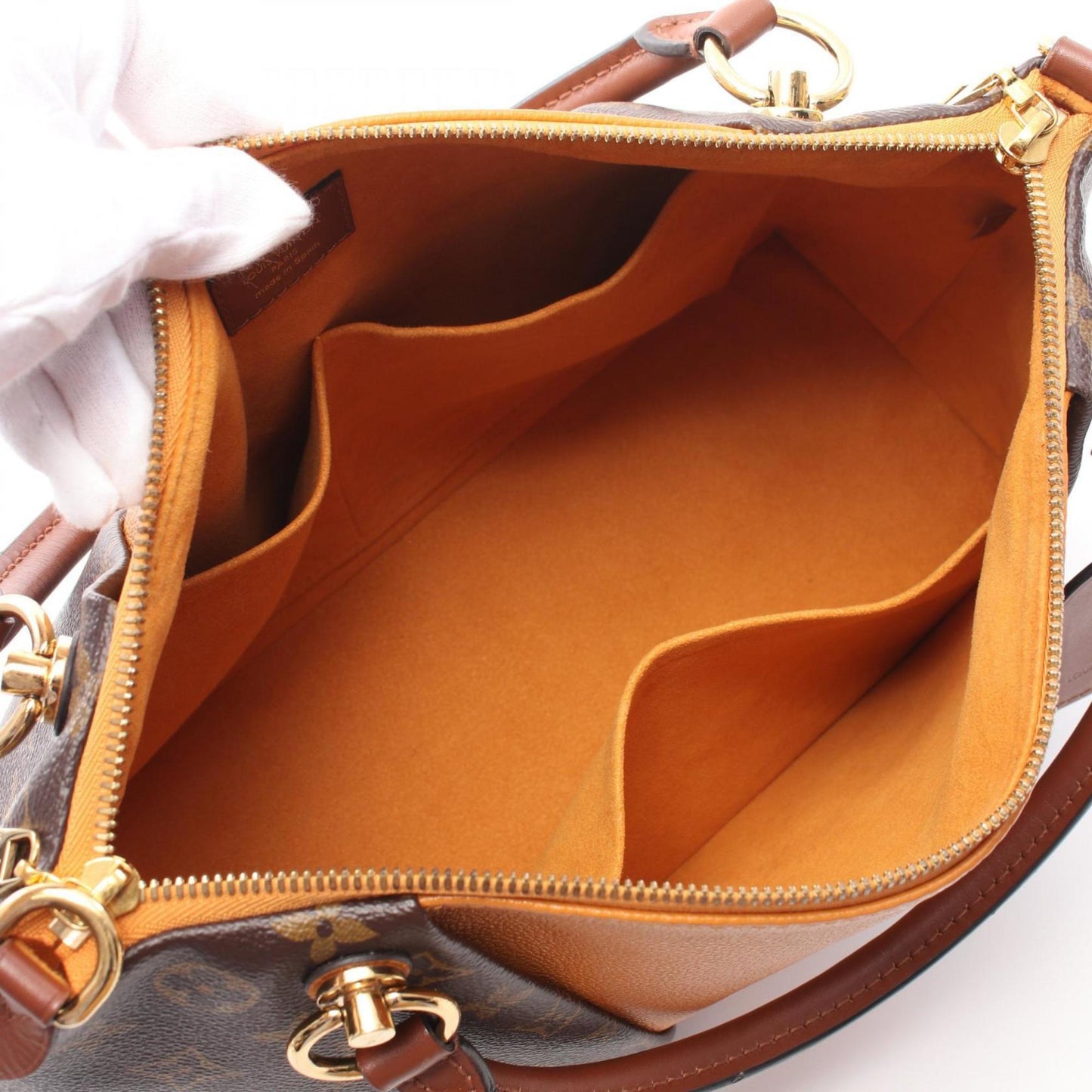 Louis Vuitton  Monogram Saffron Coated Canvas Leather Handbag