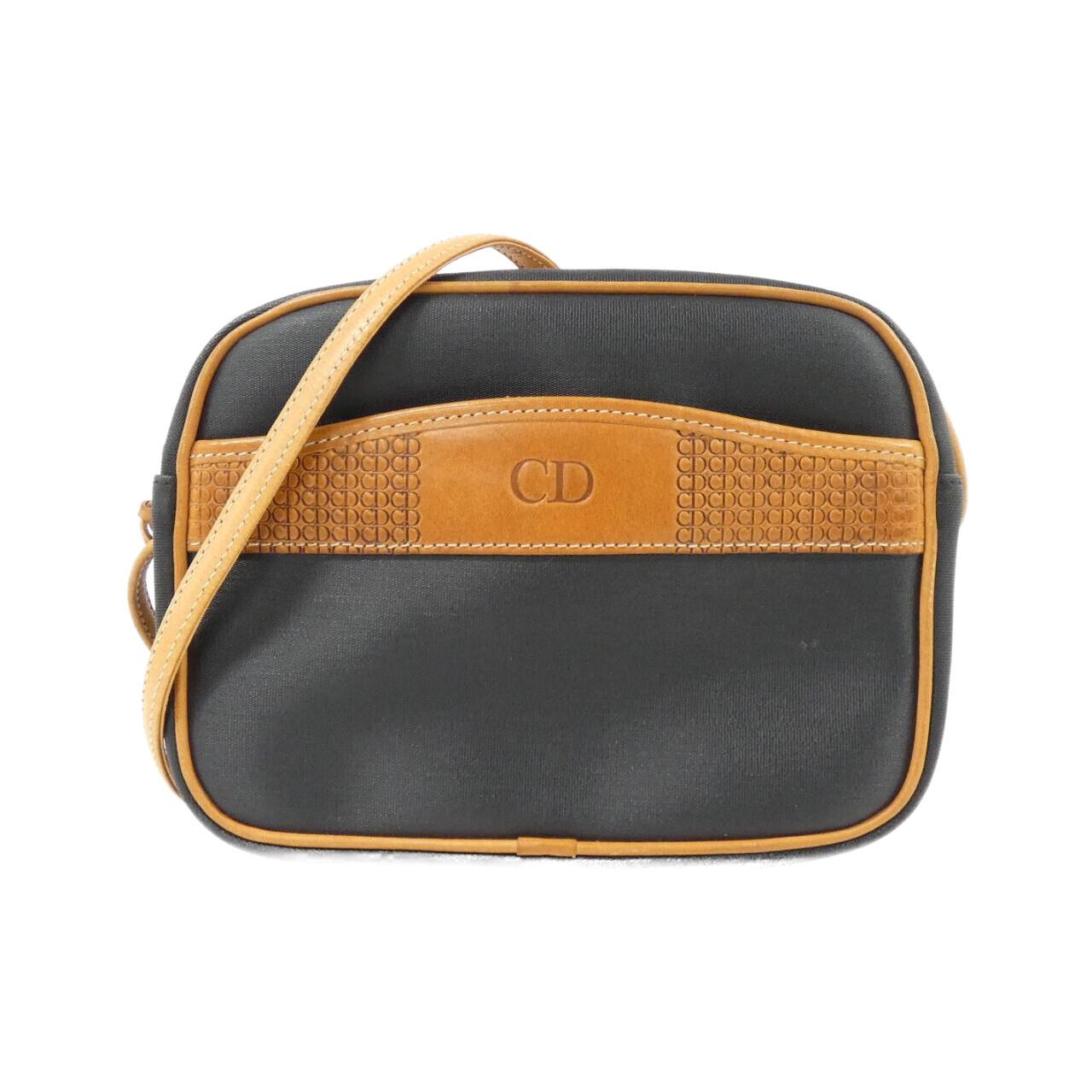 Christian Dior Coated Canvas Leather Shoulder Bag