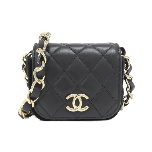 Chanel Lambskin Knit Chain Clutch