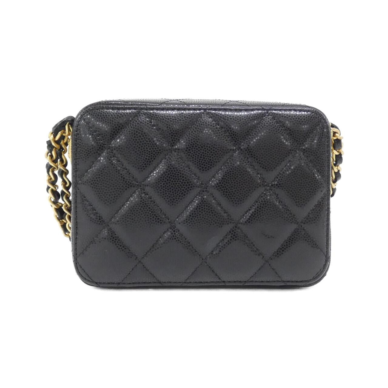 Chanel Caviar Skin Chain Clutch