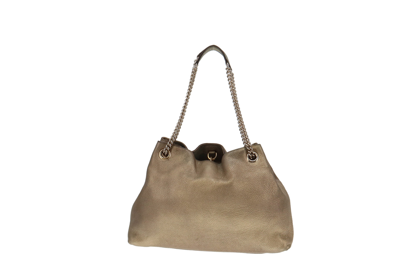 Gucci Soho Gold Leather Metallic Handbag