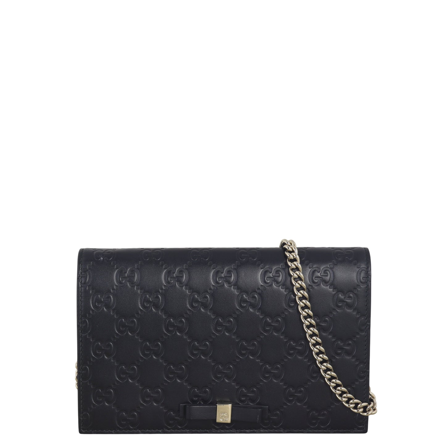 Gucci Guccissima Bow Wallet on Chain