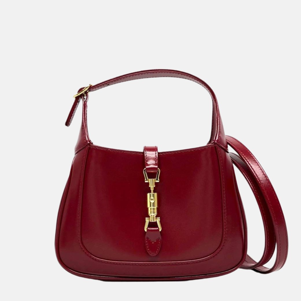 Gucci Jackie 1961 Mini Red Burgundy Leather Bag