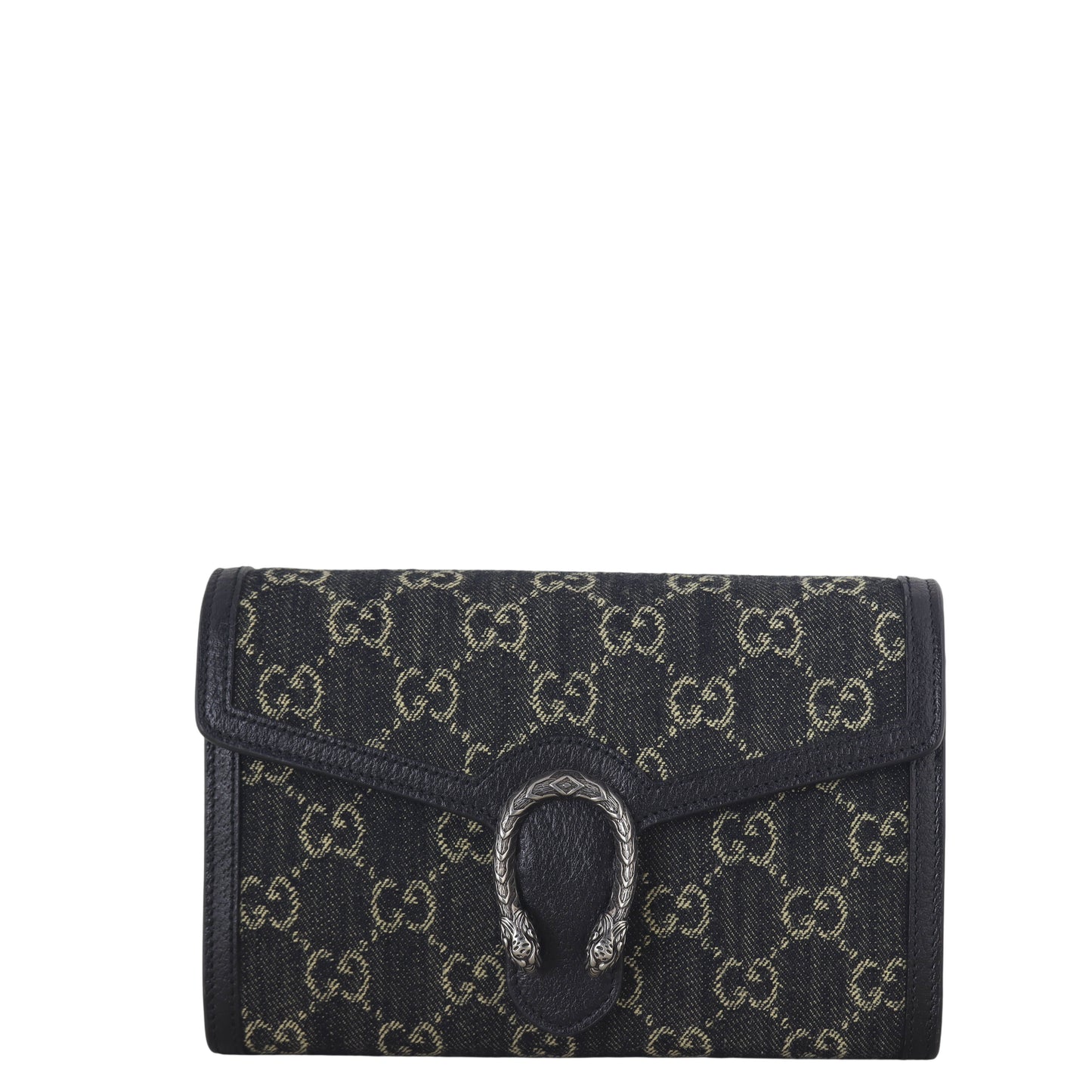 Gucci Dionysus GG Denim Chain Wallet