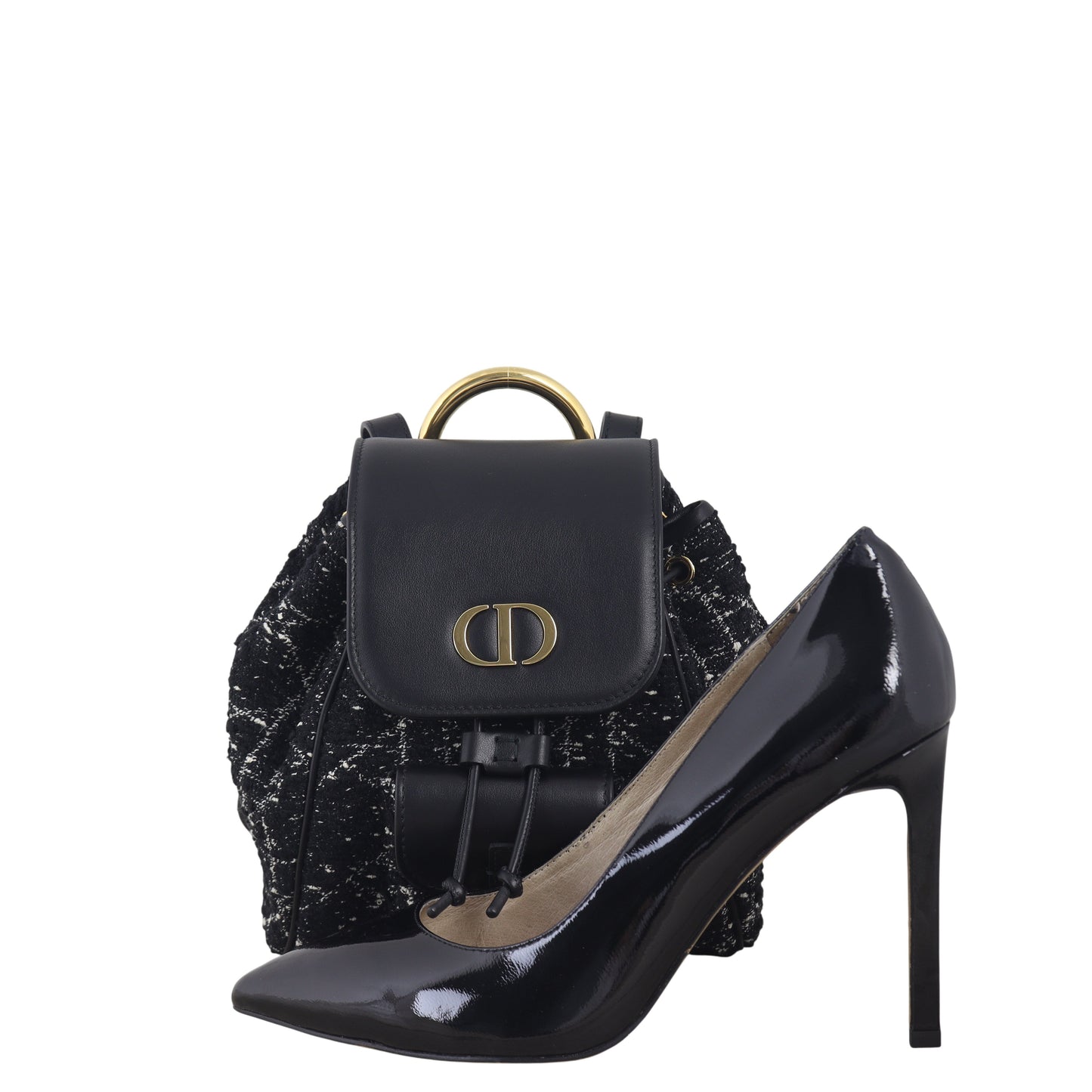 Dior Caro Backpack Small Tweed