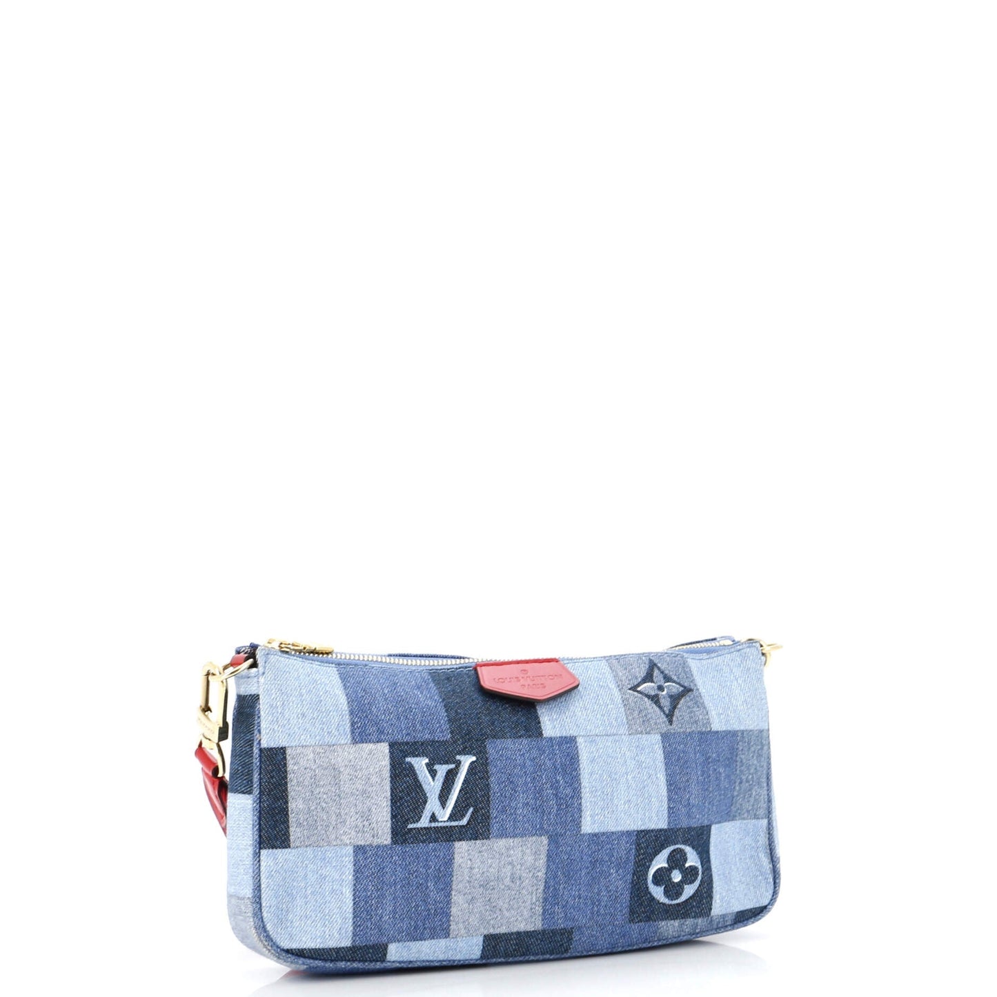 Louis Vuitton Multi Pochette Accessoires Damier and Monogram Patchwork Denim