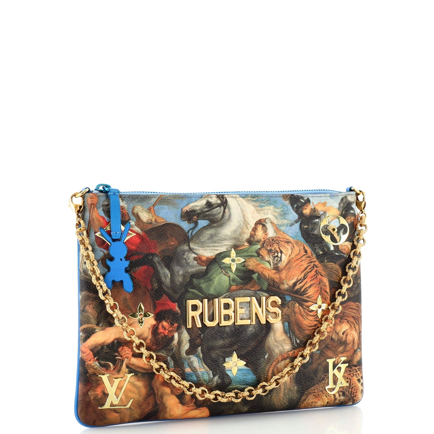 Louis Vuitton Pochette Clutch Limited Edition Jeff Koons Rubens Print Canvas