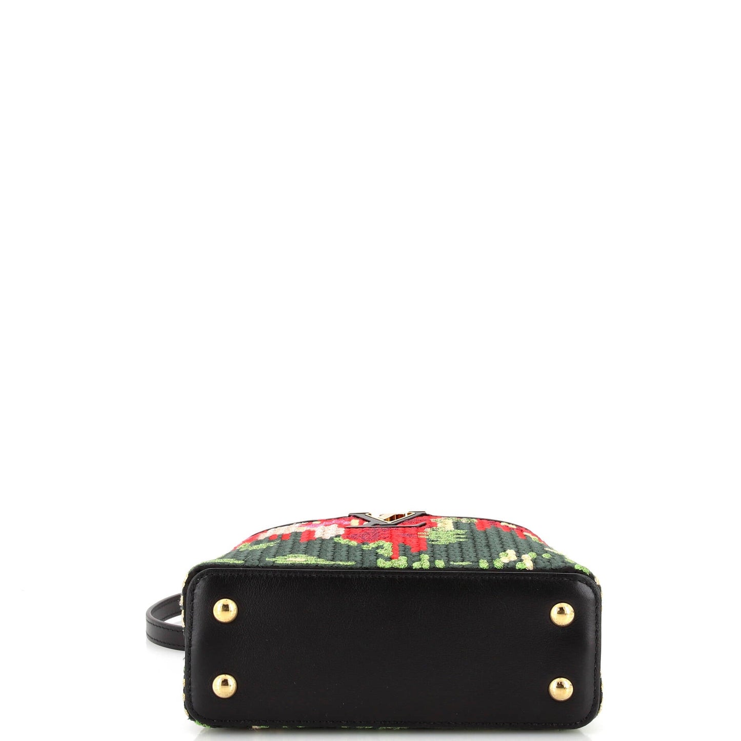 Louis Vuitton Capucines Bag Multicolor Embroidered Cotton and Lurex with Leather Mini