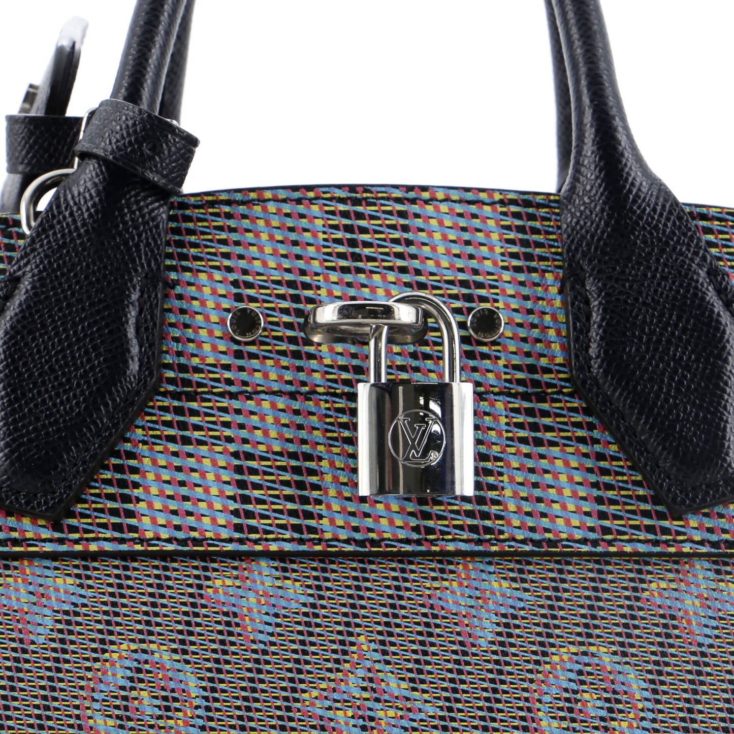 Louis Vuitton City Steamer Handbag Damier Monogram LV Pop Leather Mini