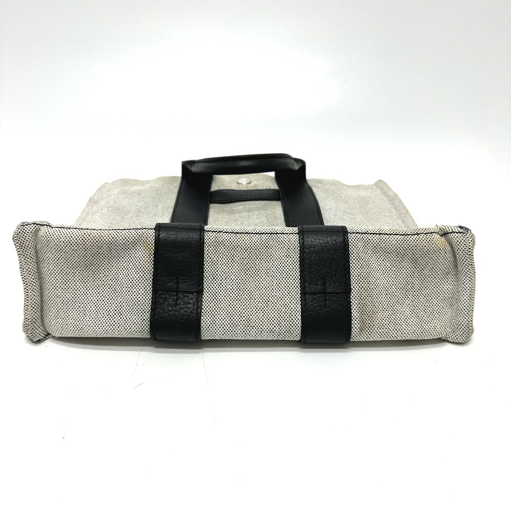 HERMES Tote Bag Toile H, Leather gray Sac Arne PM