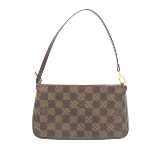 LOUIS VUITTON Damier Ebene Navona Accessory Pouch LV Auth 27452A Clutch