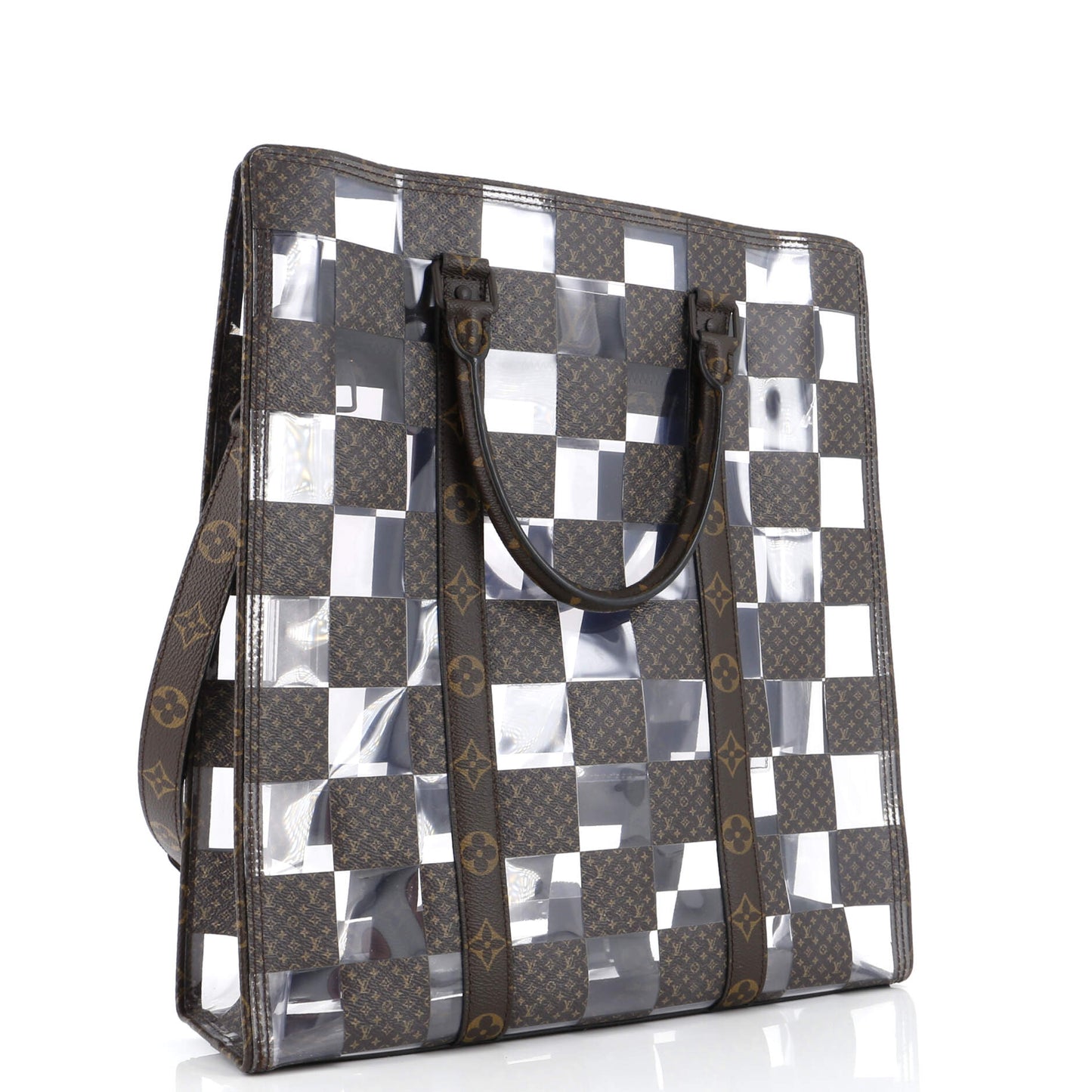 Louis Vuitton Sac Plat Bag Monogram Chess Coated Canvas and PVC