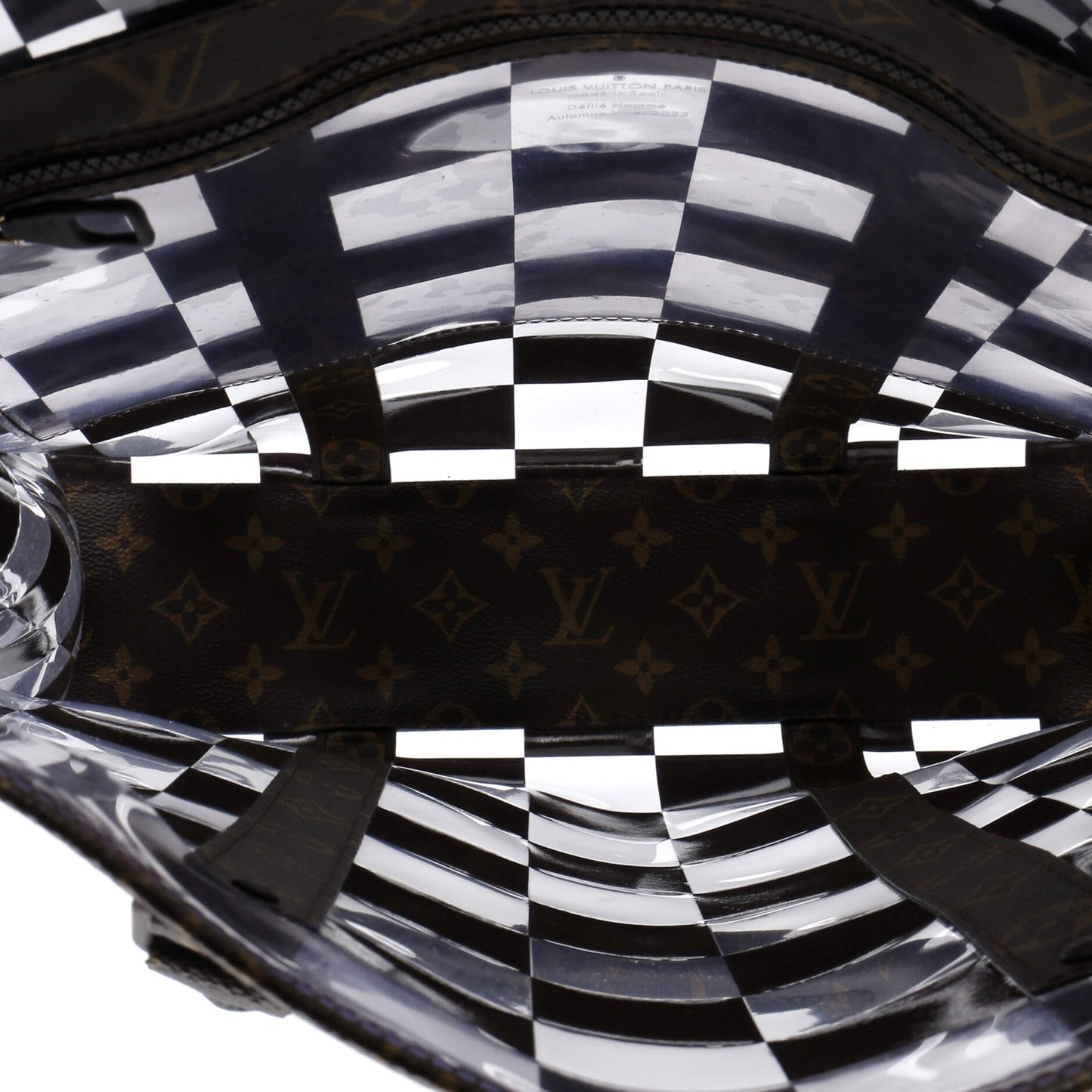 Louis Vuitton Sac Plat Bag Monogram Chess Coated Canvas and PVC