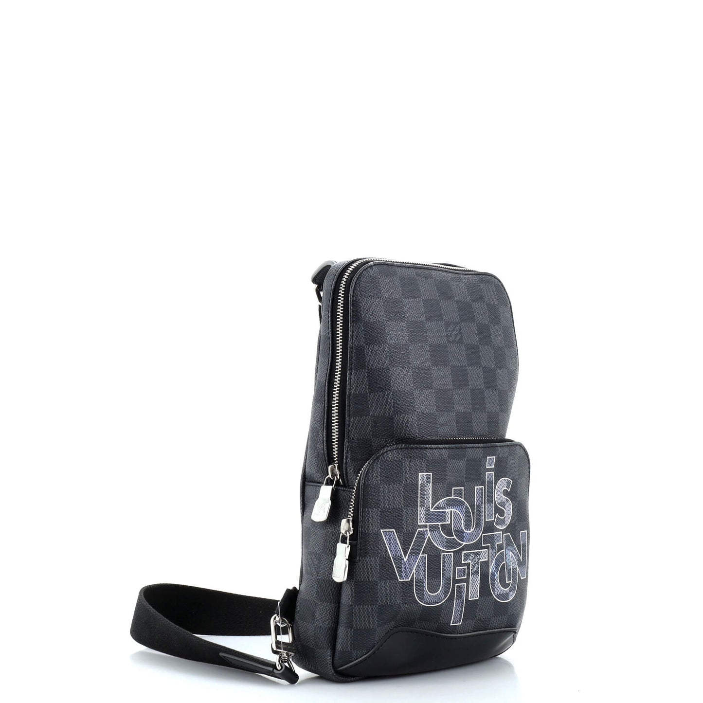 Louis Vuitton Avenue Sling Bag Limited Edition Interlinked Logo Damier Graphite