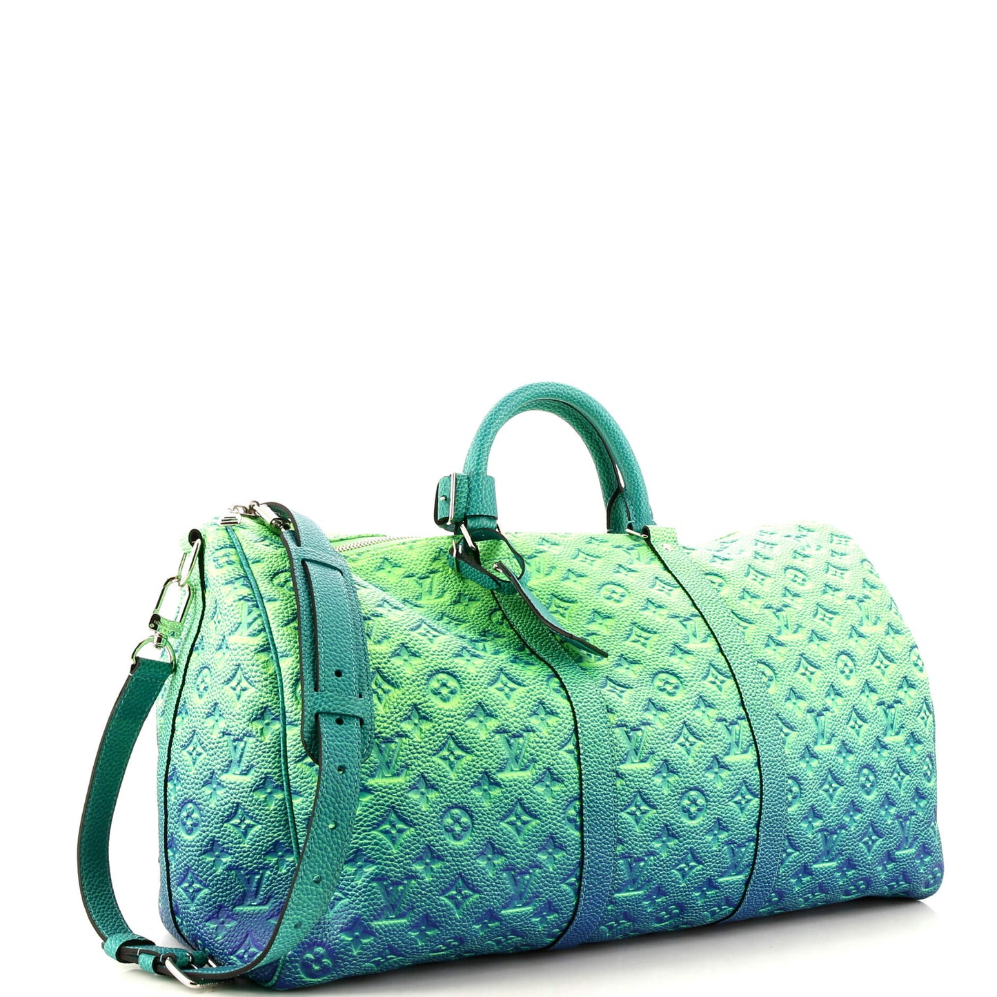Louis Vuitton Keepall Bandouliere Bag Limited Edition Illusion Monogram Taurillon Leather 50