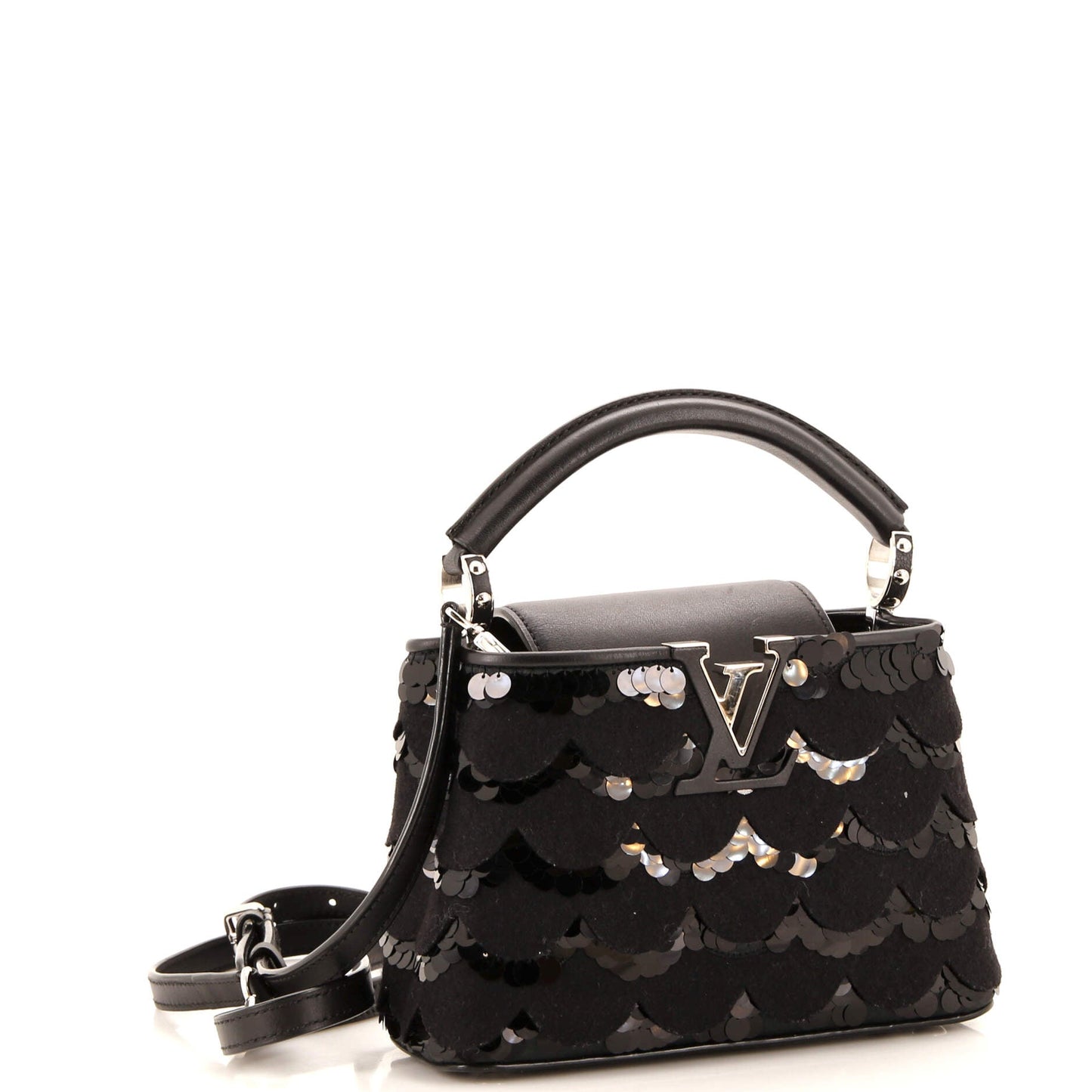 Louis Vuitton Capucines Bag Sequins and Felt Mini