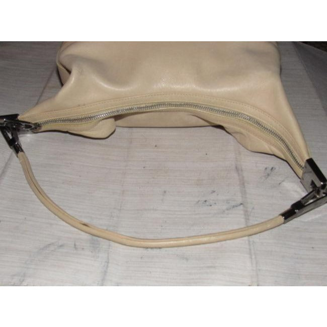 Gucci Vintage Ivory Leather Hobo Bag