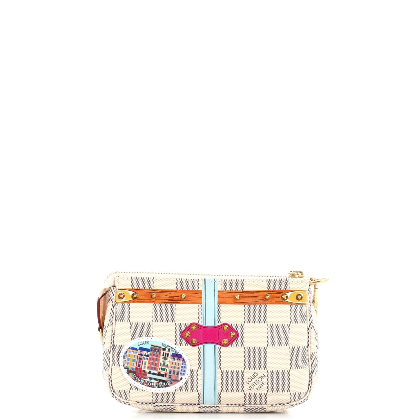 Louis Vuitton Pochette Accessoires Limited Edition Cities Damier Summer Trunks Mini