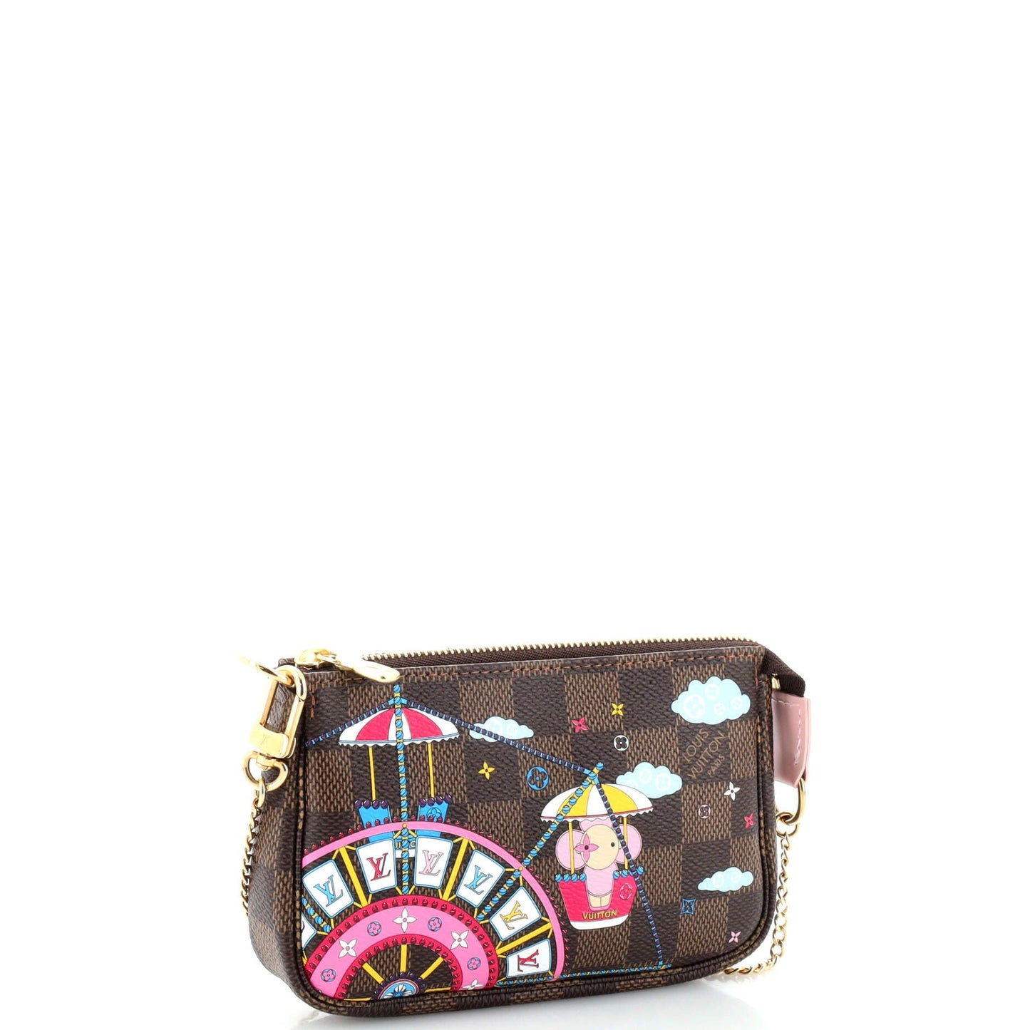 Louis Vuitton Pochette Accessoires Limited Edition Vivienne Xmas Damier Mini