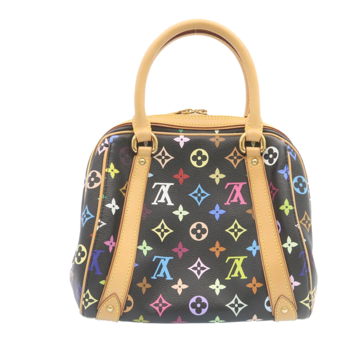 LOUIS VUITTON Monogram Multicolor Priscilla Hand Bag Black M40097 LV 27844A