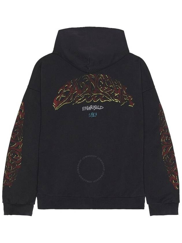 Luxury Balenciaga Trending 2026 Offshore Medium Fit Zip-Up Hoodie Black Faded