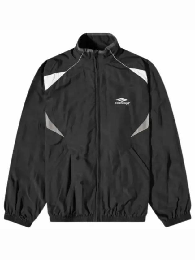 Luxury Balenciaga Trending 2026 3B Sports Icon Medium Fit Track Jacket Black