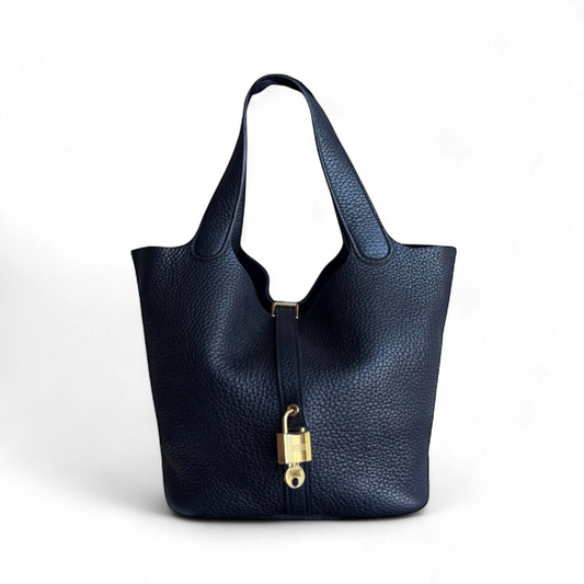 Hermes Picotin 22 - Noir Clemence Golden Hardware