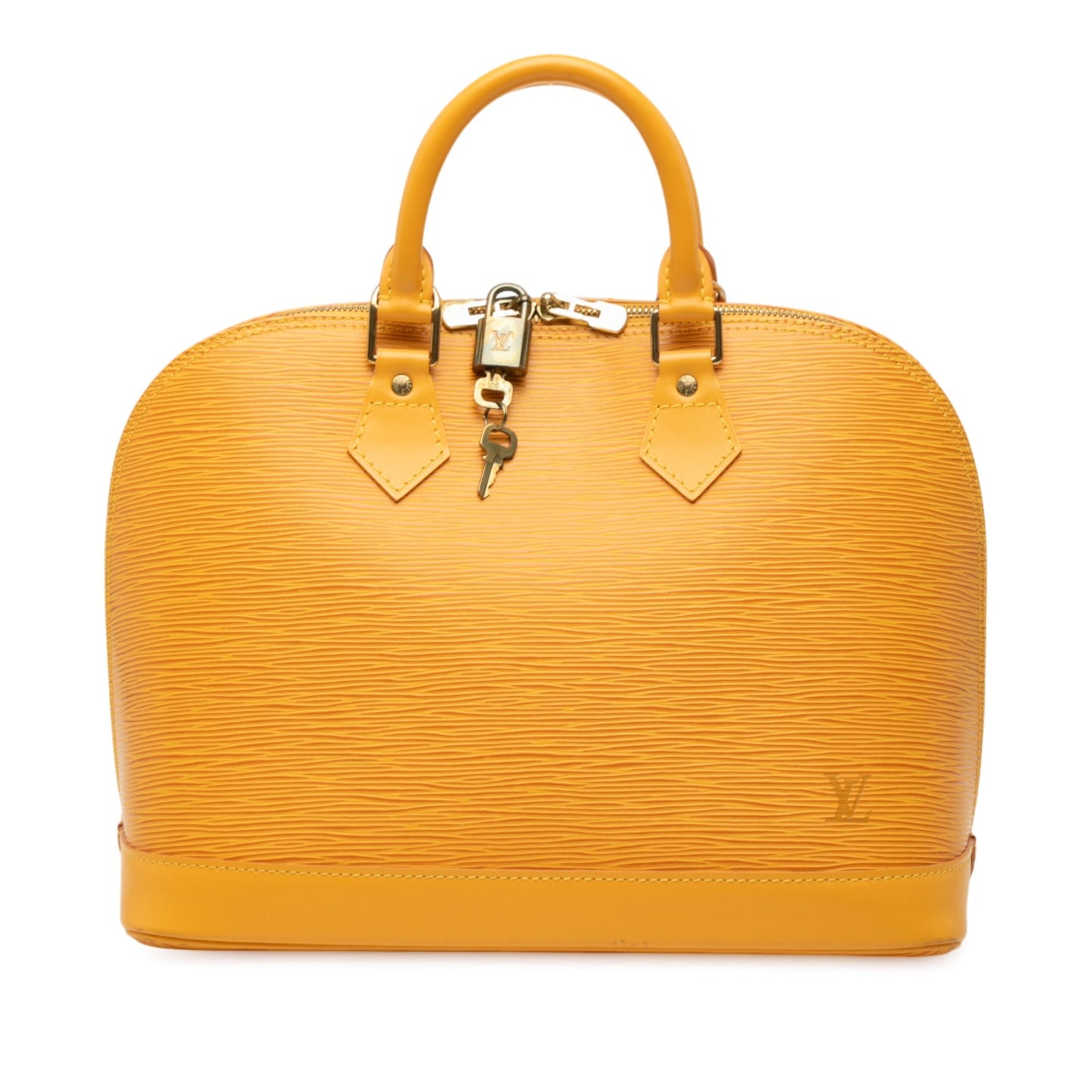 Yellow Louis Vuitton Epi Alma PM Handbag