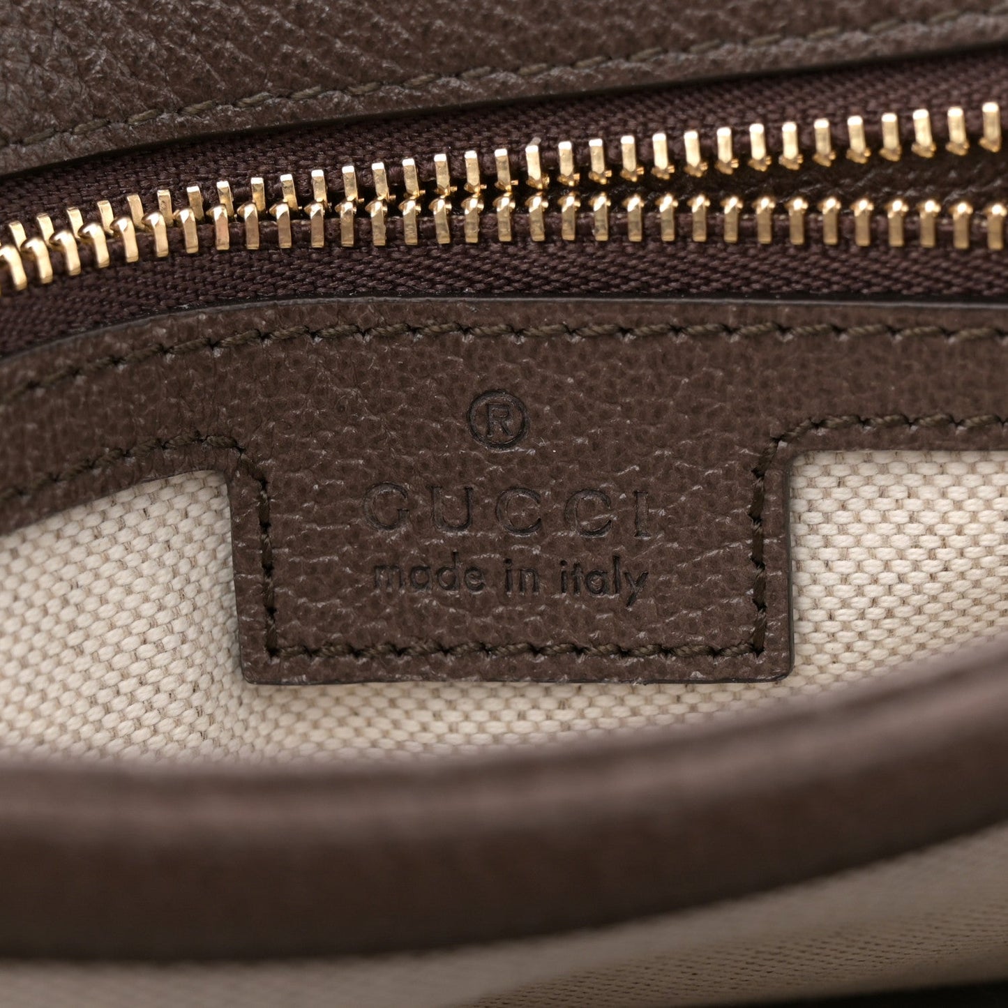 Gucci GG Supreme Monogram Textured Dollar Calfskin Web Medium Blondie Top Handle Shoulder Flap Bag Beige Ebony New Acero