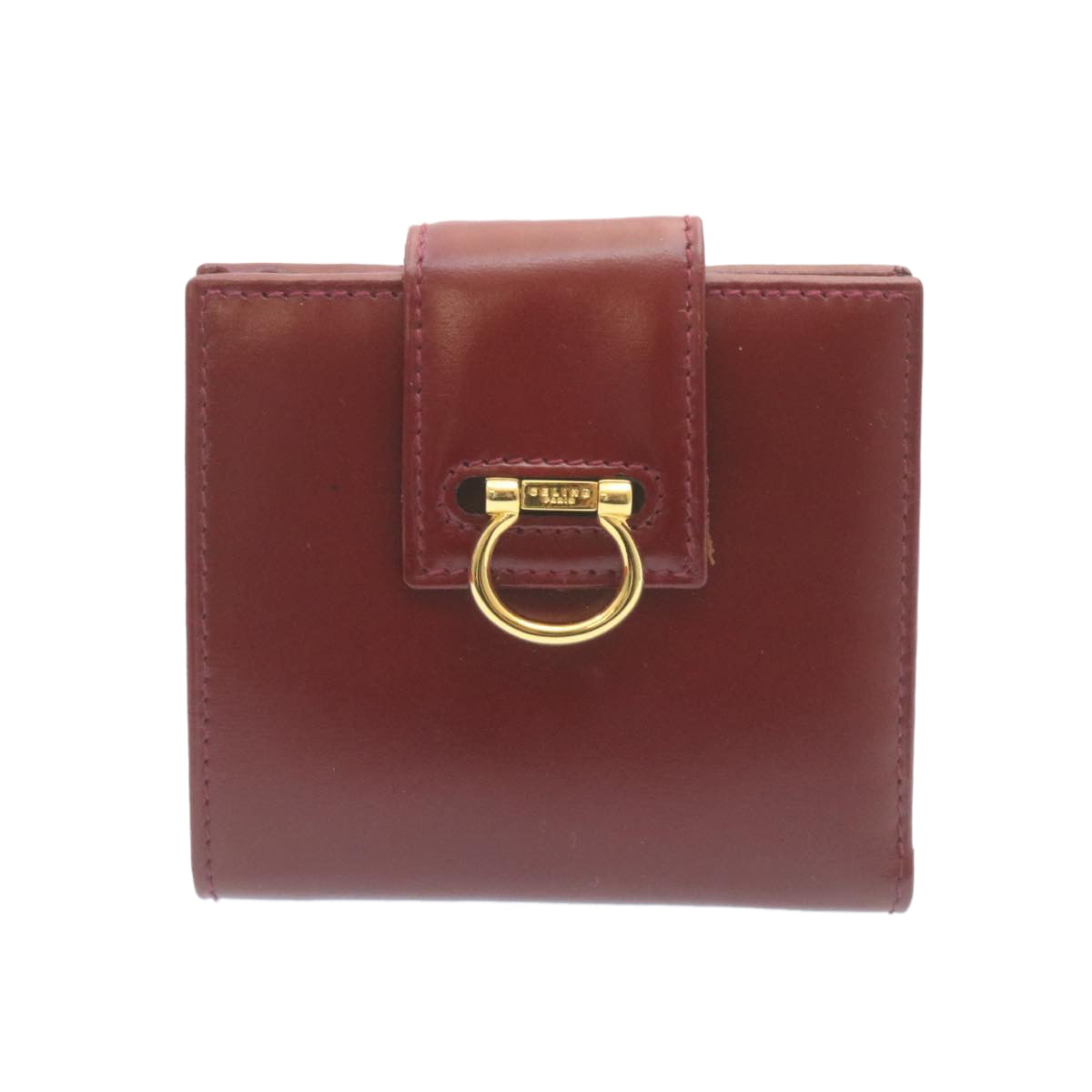 Luxury CELINE Bifold Wallet Leather Red  28019