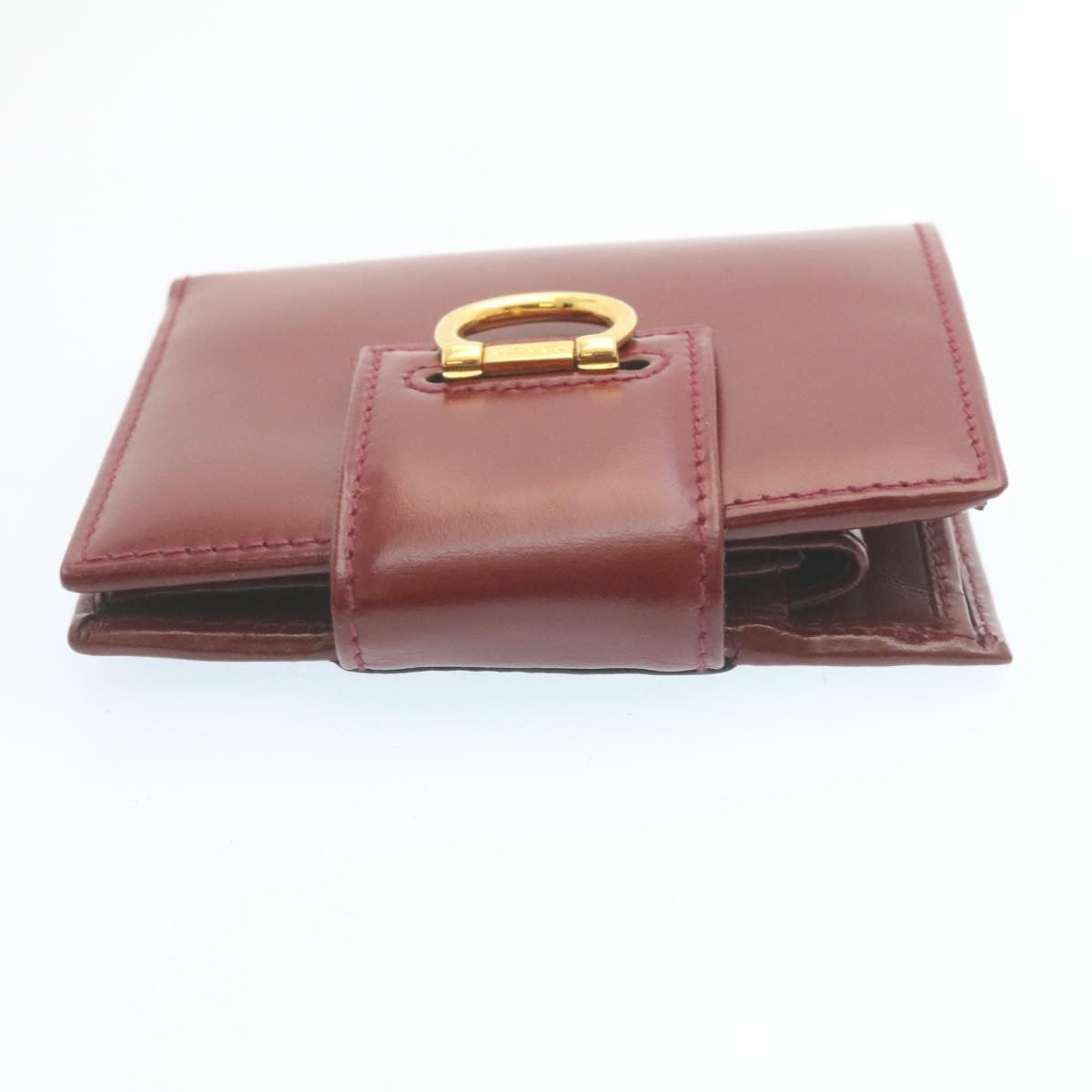 Luxury CELINE Bifold Wallet Leather Red  28019