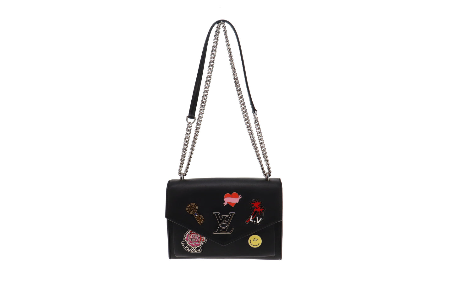 Louis Vuitton Black Leather Ltd. Ed. Pin Embellished MyLockMe BB AR2188
