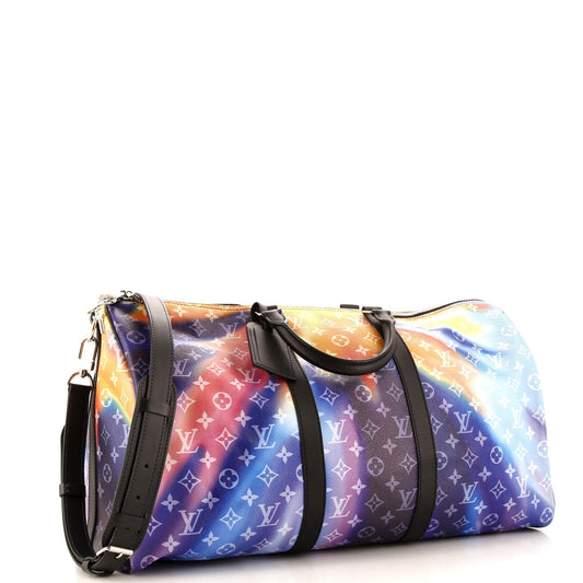 Louis Vuitton Keepall Bandouliere Bag Limited Edition Monogram Sunset Canvas 50