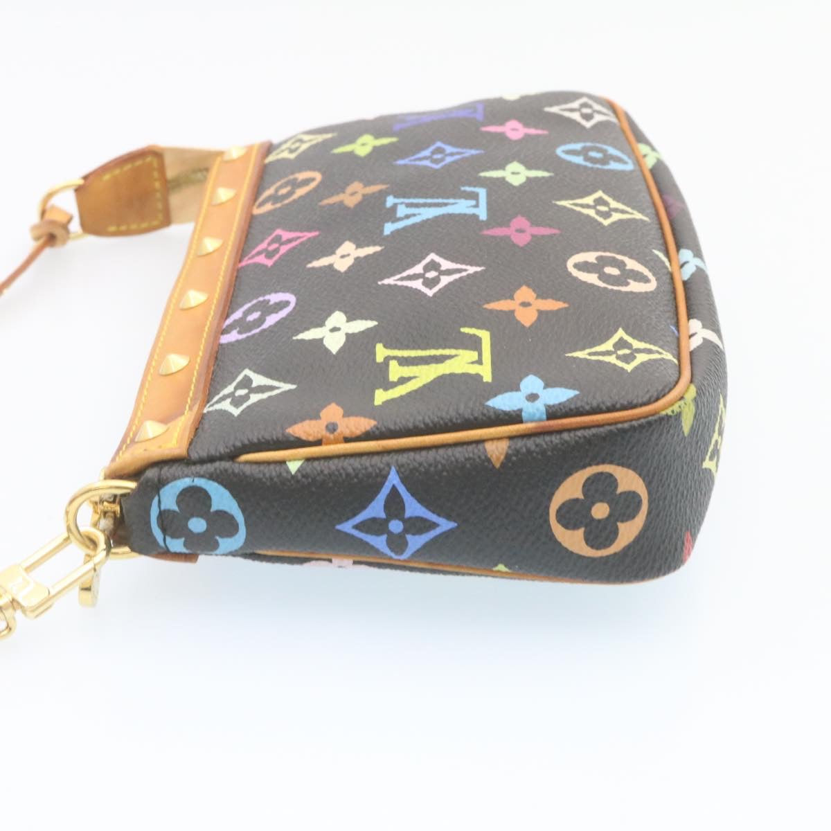 LOUIS VUITTON Monogram Multicolor Pochette Accessoires Pouch Black M92648 28274