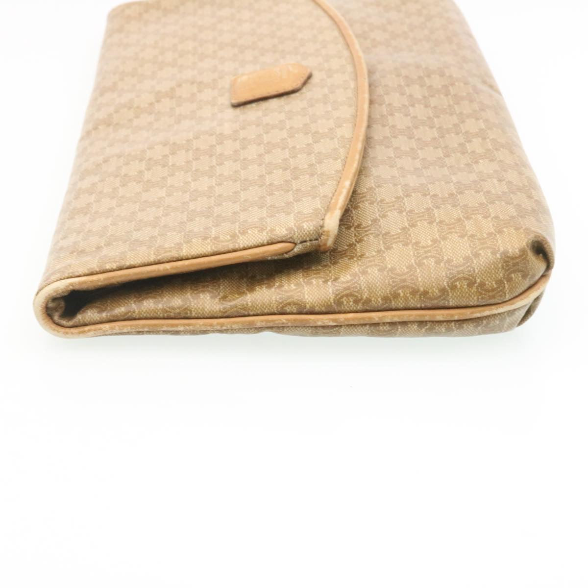 Luxury CELINE Macadam Canvas Clutch Bag PVC Leather Beige  28359