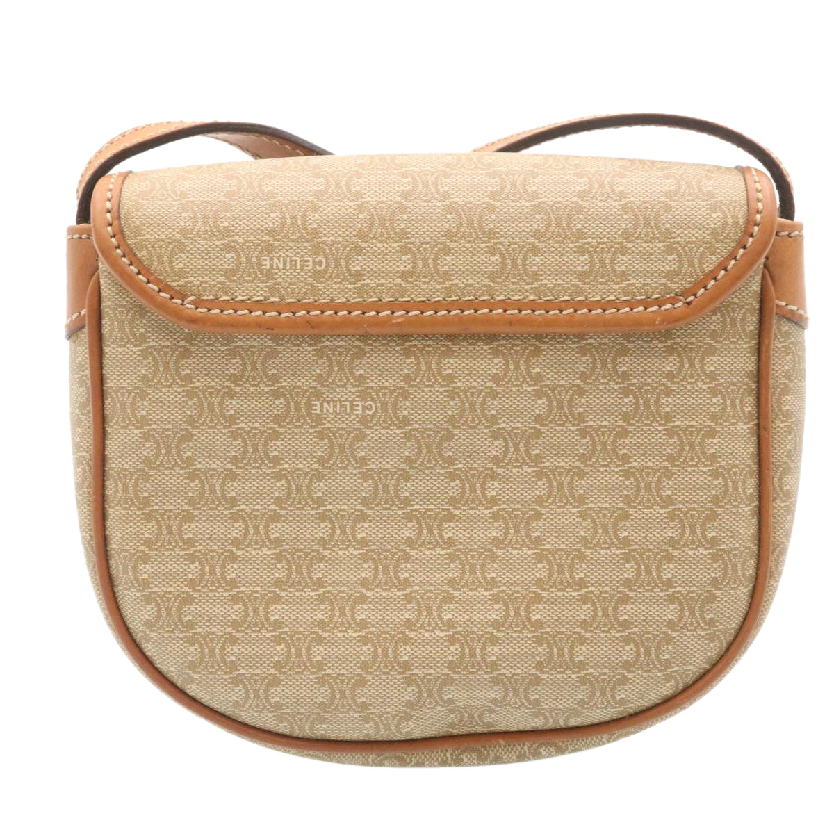 Luxury CELINE Macadam Canvas Shoulder Bag Brown  28459