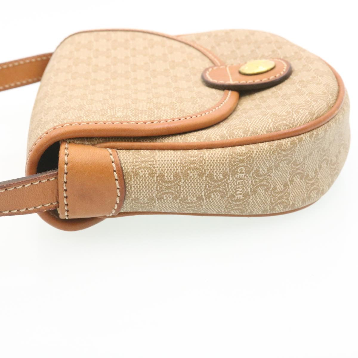 Luxury CELINE Macadam Canvas Shoulder Bag Brown  28459
