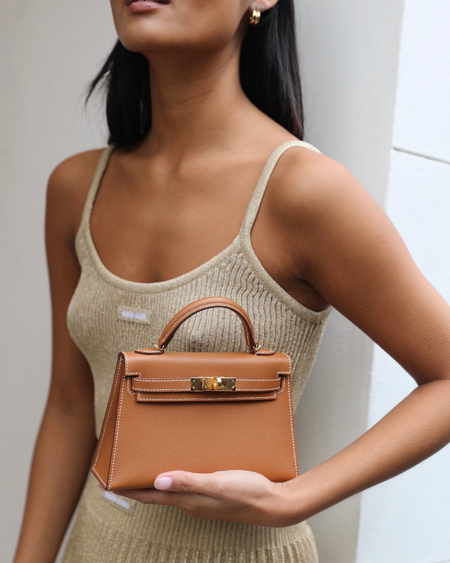 Hermès Mini Kelly II 20 Bag in Gold Epsom Leather with Gold Hardware