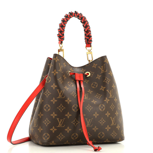 Louis Vuitton Braided Handle NeoNoe Handbag Monogram Canvas MM