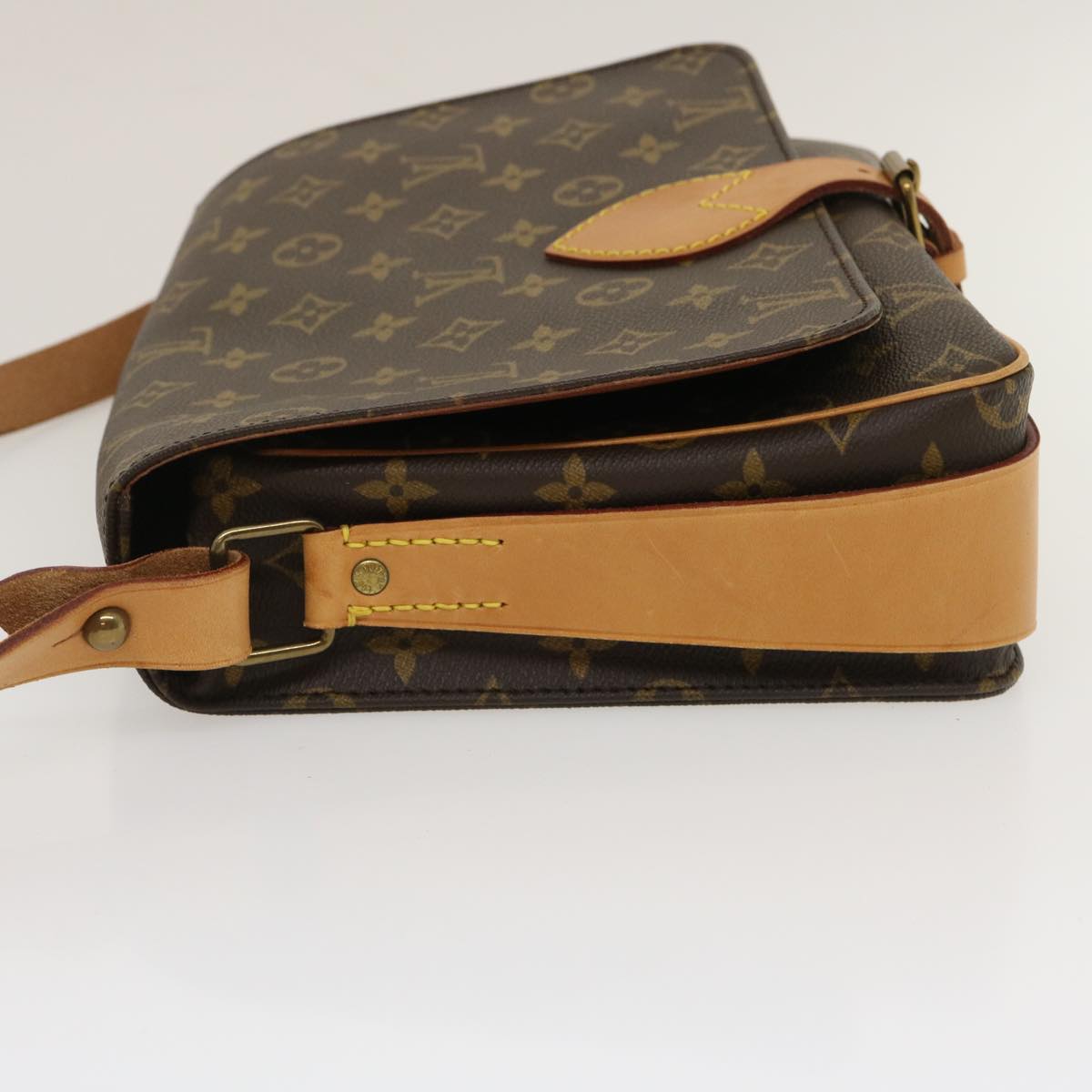 LOUIS VUITTON Monogram Cartouchiere GM Shoulder Bag LV Auth