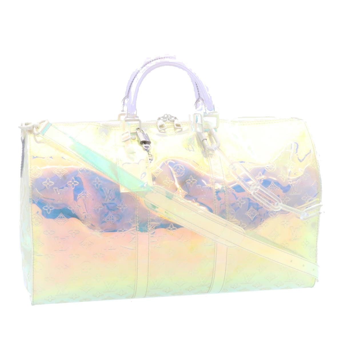 LOUIS VUITTON Monogram Prism Keepall Bandouliere 50 BostonBag M53271 Auth 28628A