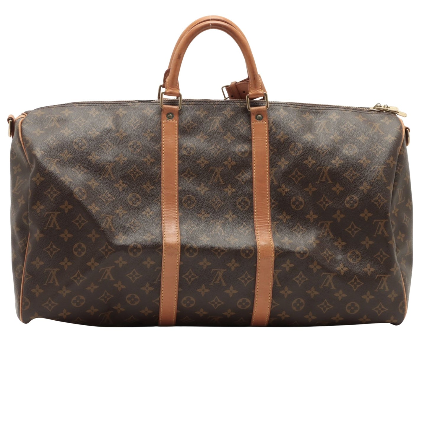 Louis Vuitton Brown Canvas Keepall Bandouli?®re 55 handbag bag