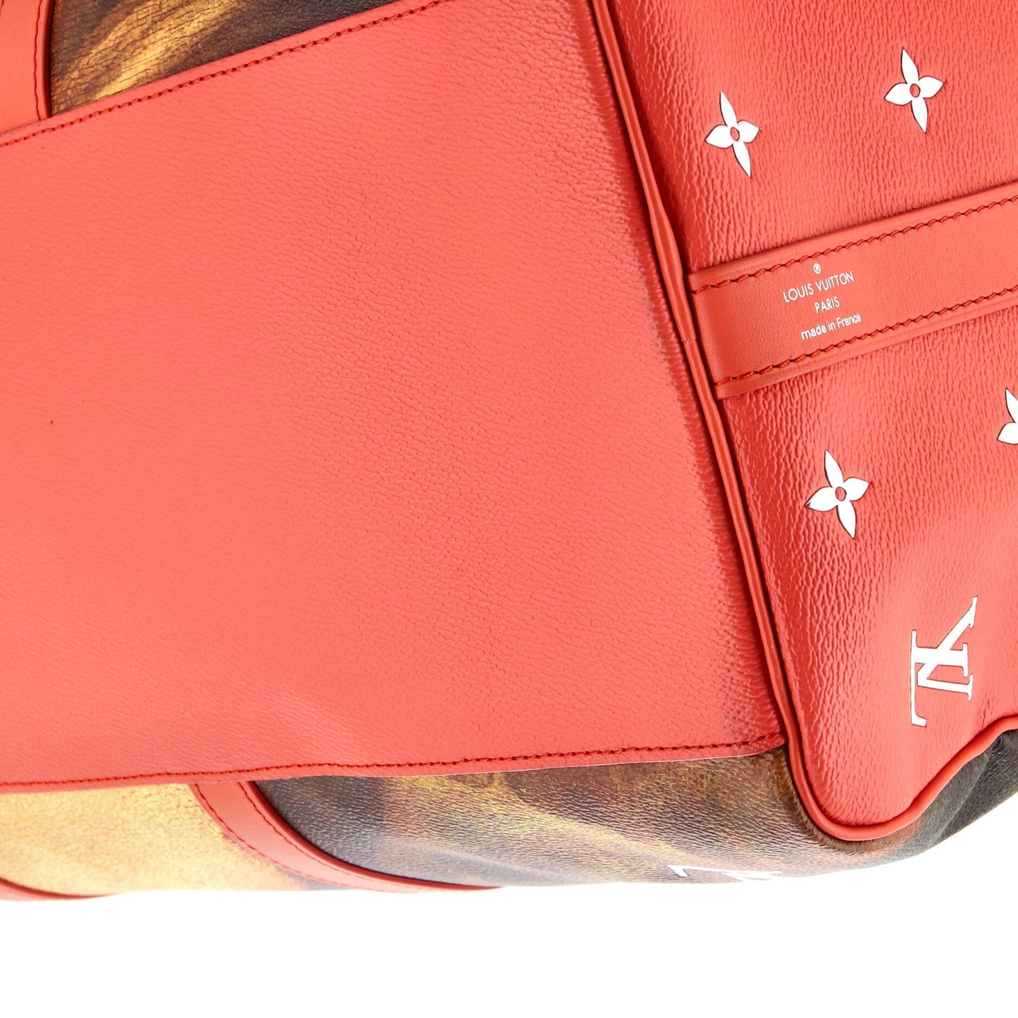 Louis Vuitton Keepall Bandouliere Bag Limited Edition Jeff Koons Da Vinci Print Canvas 50
